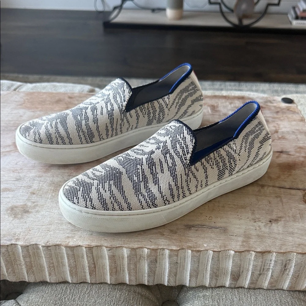 Rothy’s Women’s 7.5 Zebra Print Slip-On‎ Sneakers